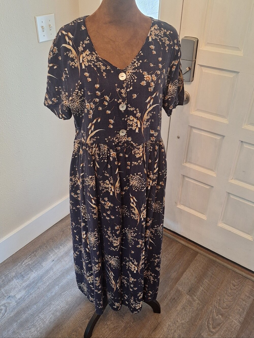 Vtg 80s Notations Light Summer Dress,  Sz M/L